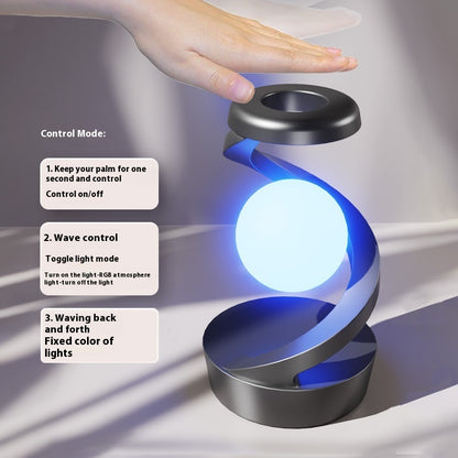 Rotating Moon Desk Lamp with Wireless Phone Charger